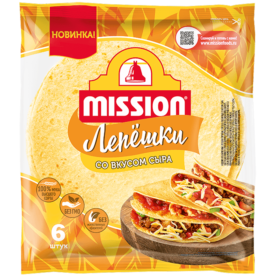 Пшеничные лепёшки MISSION со вкусом Сыра